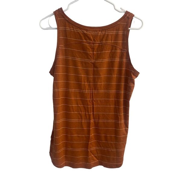 Prana Foundation Scoop Neck Copper Heather Stripe Sleeveless Tank Sz S - Picture 4 of 9